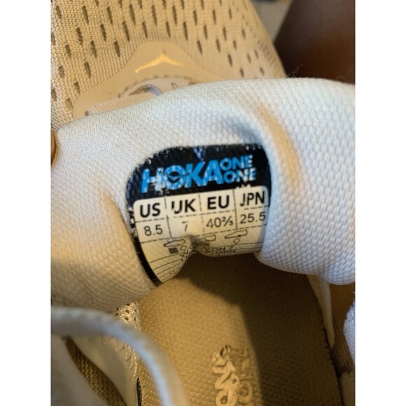 Hoka One One Clifton 7 Beige Sneaker Athletic Shoe Women Size 8.5 - Picture 6 of 6